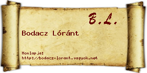 Bodacz Lóránt névjegykártya