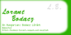 lorant bodacz business card