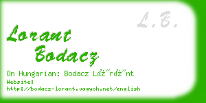 lorant bodacz business card